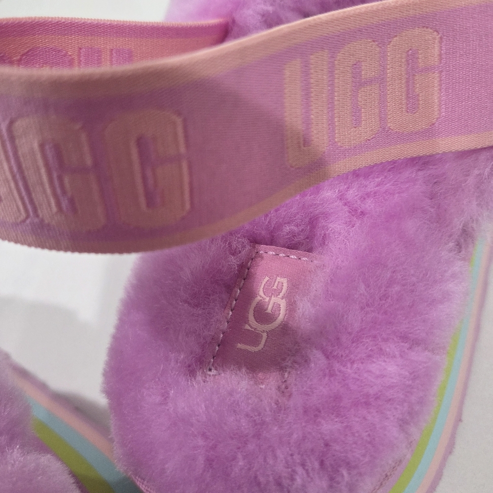 UGG Disco Knot Genuine Shearling Slide,  Wildflower US SZ 10 - Picture 8 of 9